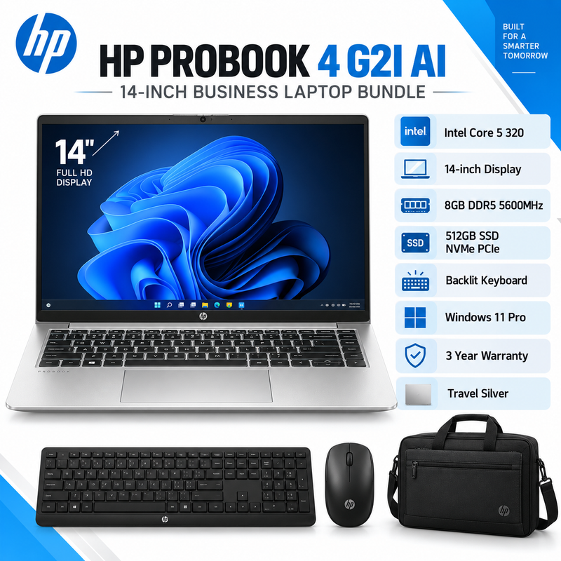 HP ProBook 4 G2i AI Core 5 320 8GB 512GB SSD 14” Laptop