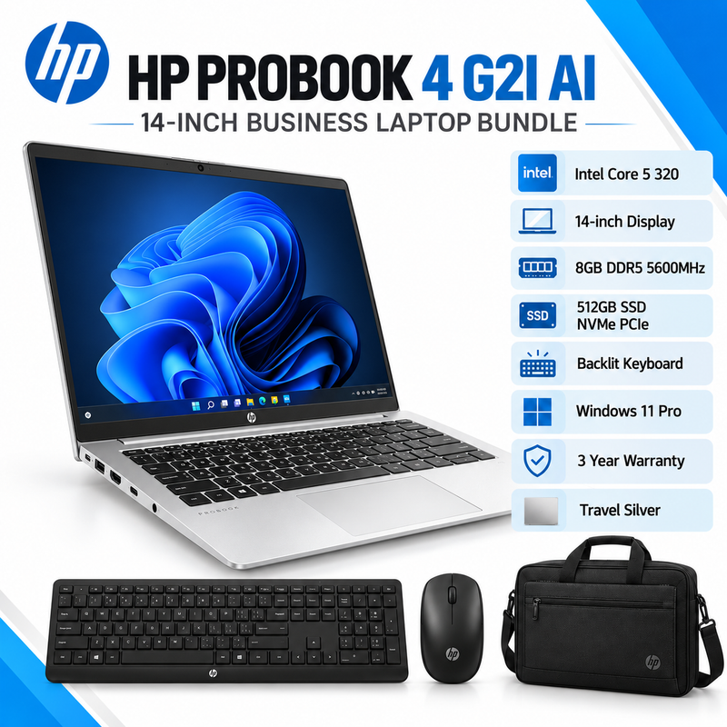 HP ProBook 4 G2i AI Core 5 320 8GB 512GB SSD 14” Laptop