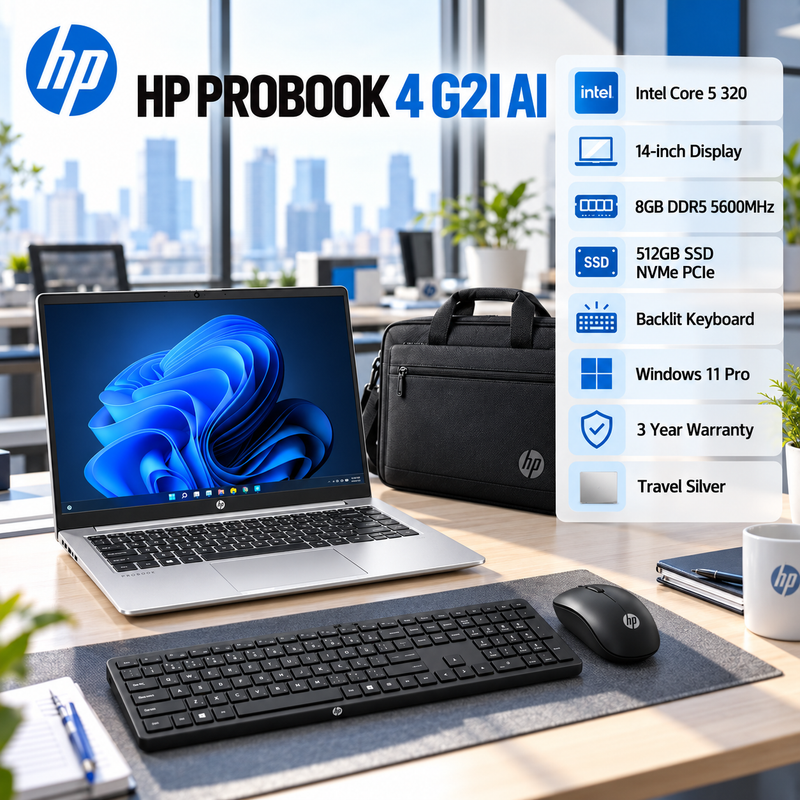 HP ProBook 4 G2i AI Core 5 320 8GB 512GB SSD 14” Laptop
