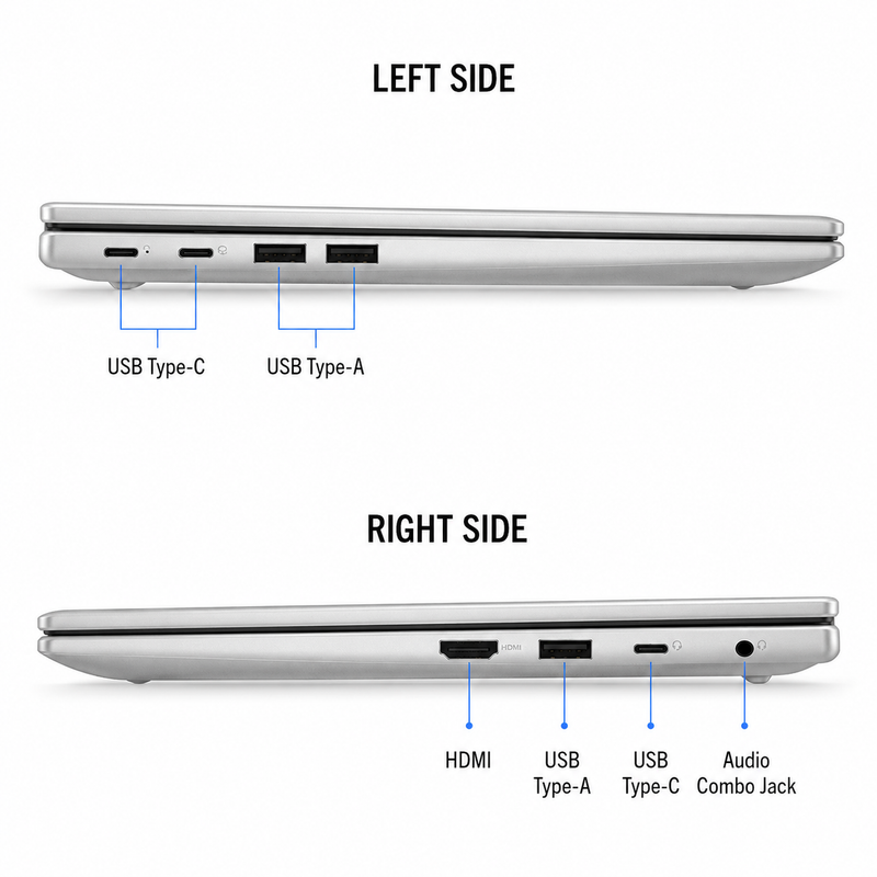 HP ProBook 4 G1iR 14-inch WUXGA Notebook – Intel Core 5 120U, 8GB DDR5, 512GB SSD, Windows 11 Pro, Pike Silver