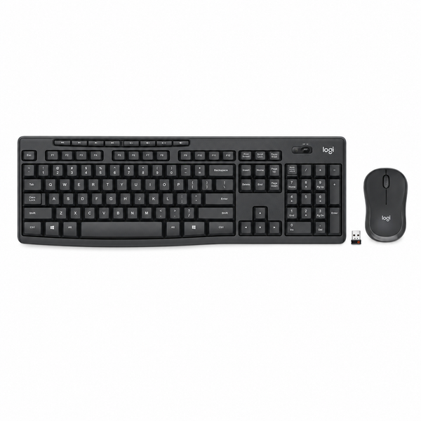 Logitech MK270 Wireless Keyboard and Mouse Bundle – 2.4GHz USB – Black
