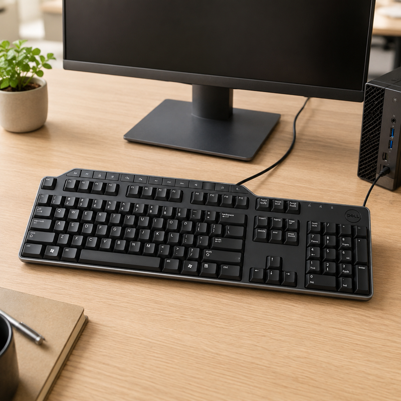 Dell KB522 Wired Business Multimedia Keyboard – US International QWERTY – Black