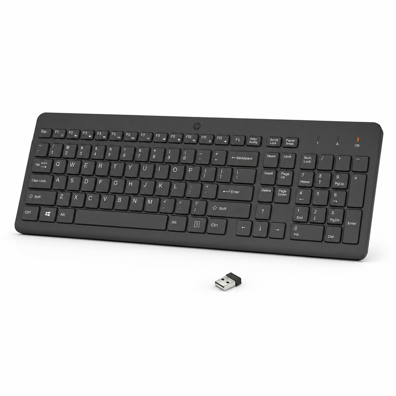 HP 225 Wireless Full-Size Keyboard – 2.4GHz USB – Black