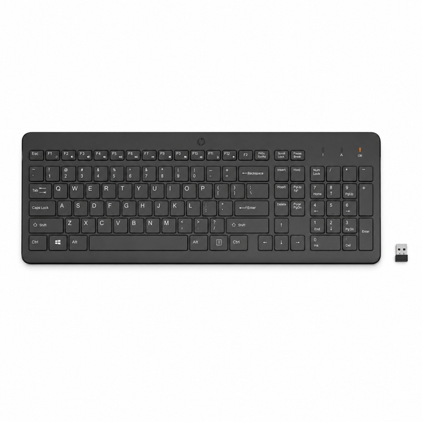 HP 225 Wireless Full-Size Keyboard – 2.4GHz USB – Black