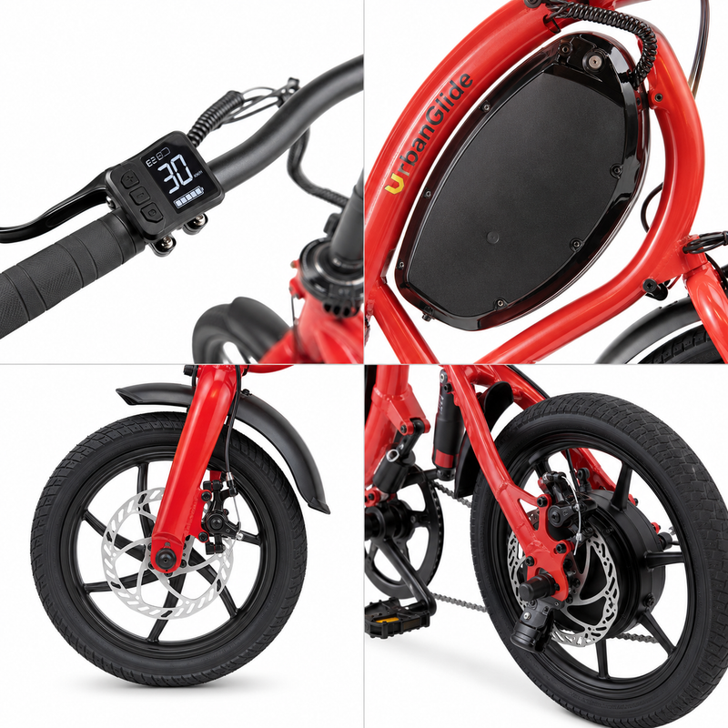 UrbanGlide L1 Folding Electric Bicycle – 350W Motor, 36V 7.8Ah Battery