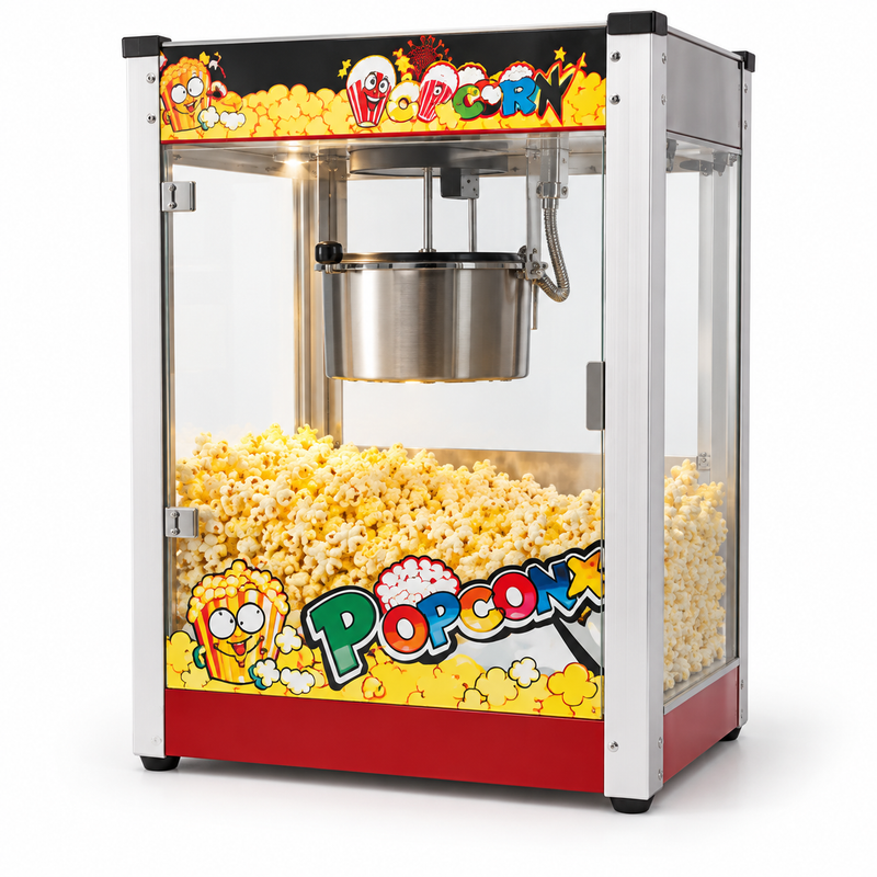 IP-6A Commercial Popcorn Machine with Transparent Display Cabinet