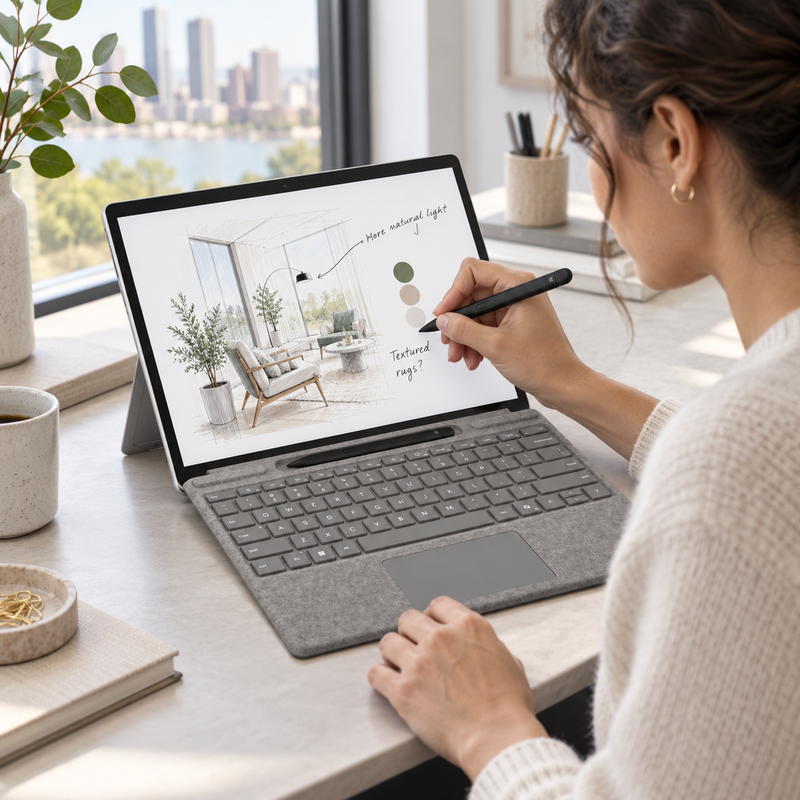 Microsoft Surface Pro Signature Keyboard with Surface Slim Pen 2 – Platinum