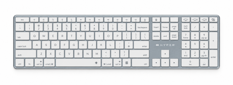 Targus HyperSpace Full-Size Bluetooth 5.0 Wireless Backlit Keyboard – UK Layout