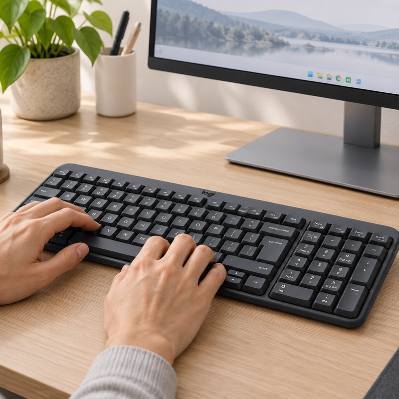 Logitech K250 Compact Bluetooth Wireless Keyboard with Numeric Keypad