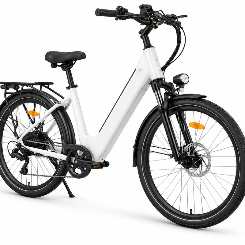 P5 Electric City Bicycle – 7-Speed Step-Through Frame