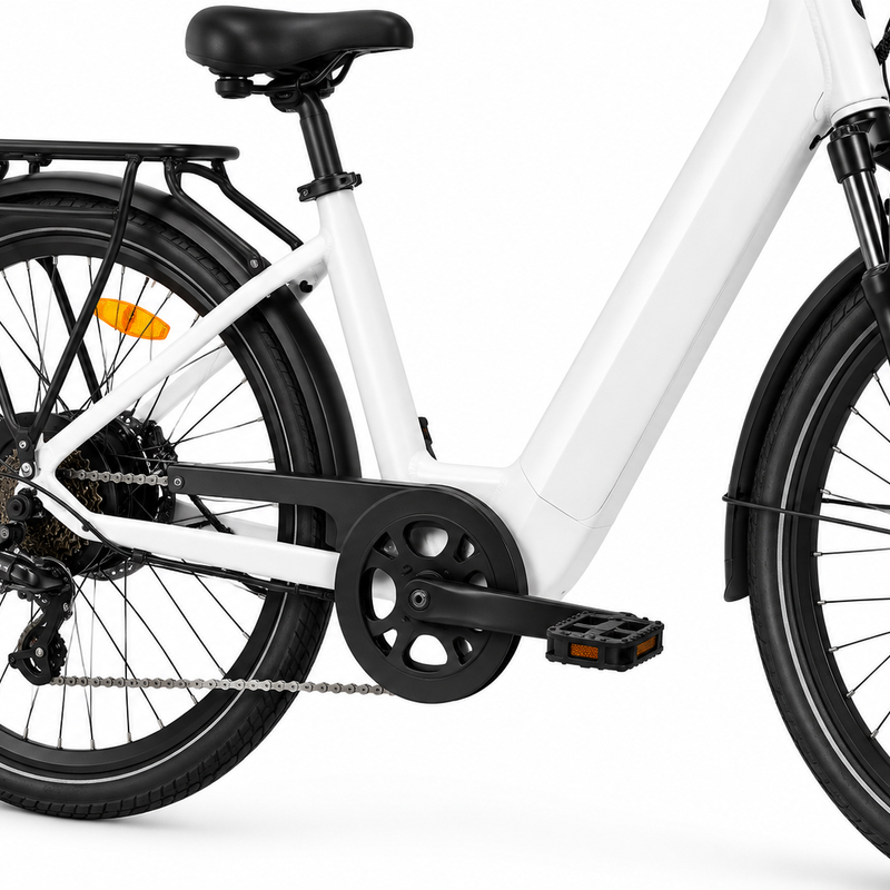 P5 Electric City Bicycle – 7-Speed Step-Through Frame