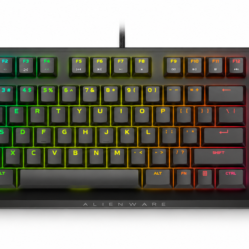 Dell Alienware AW420K Tenkeyless Mechanical Gaming Keyboard – Cherry MX Red, AlienFX RGB
