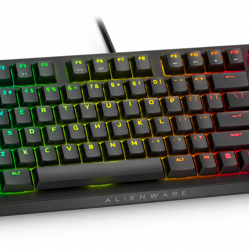 Dell Alienware AW420K Tenkeyless Mechanical Gaming Keyboard – Cherry MX Red, AlienFX RGB