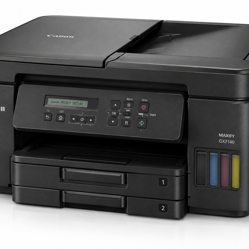 Canon MAXIFY GX7140 A4 4-in-1 Wireless MegaTank Business Printer with Fax and Duplex ADF