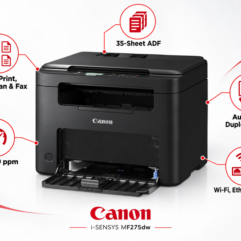 Canon i-SENSYS MF275dw 4-in-1 Wireless Monochrome Laser Printer