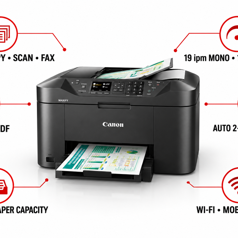 Canon MAXIFY MB2140 A4 4-in-1 Wireless Colour Inkjet Business Printer