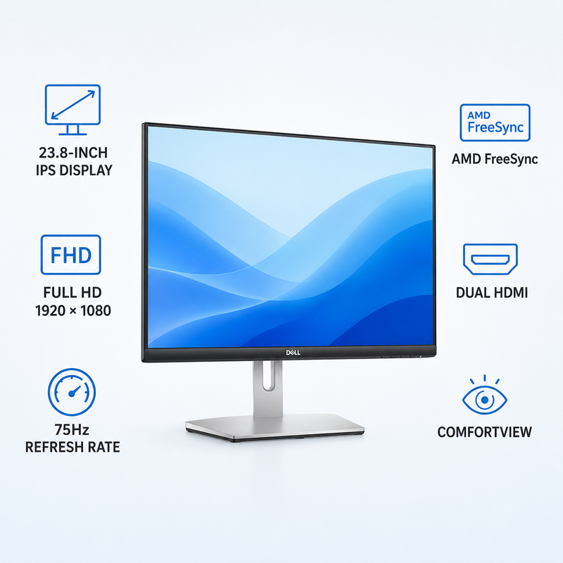 Refurbished Dell S2421HN 24-Inch Full HD IPS 75Hz Monitor