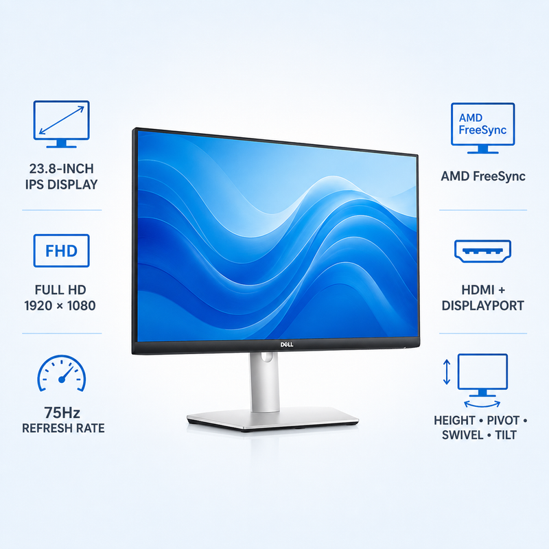 Refurbished Dell S2421HS 24-Inch Full HD IPS 75Hz Monitor