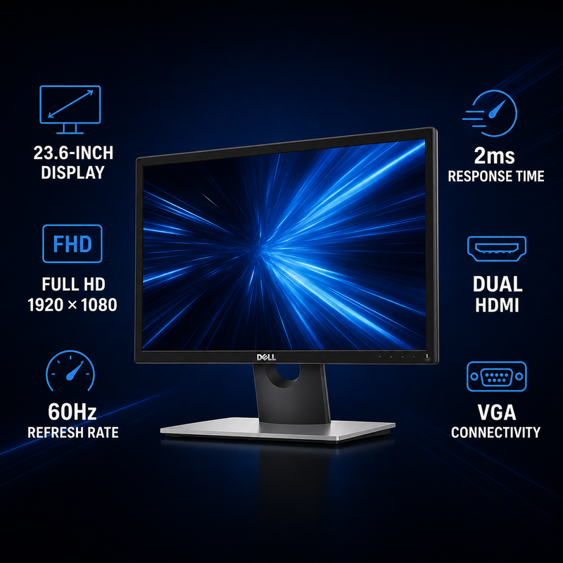 Refurbished Dell SE2417HG 24-Inch Full HD 2ms Gaming Monitor