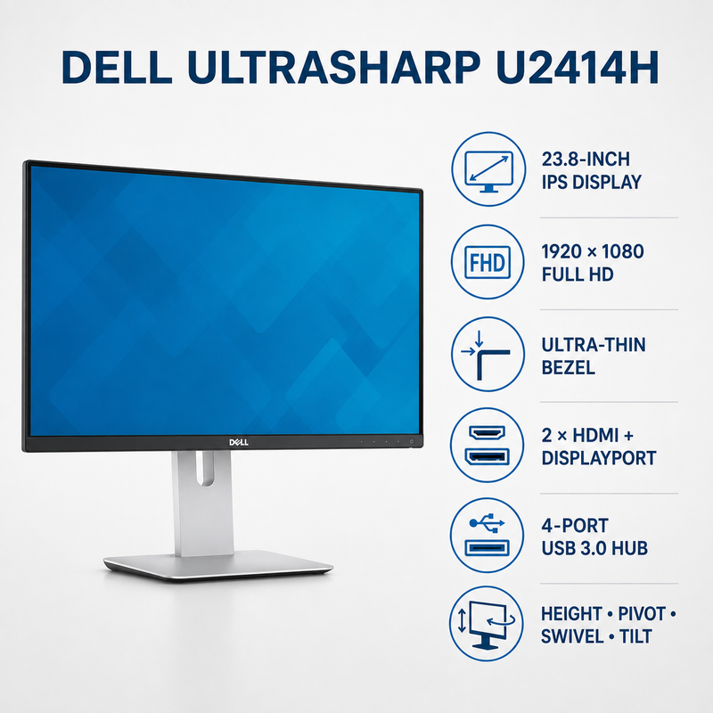 Refurbished Dell UltraSharp U2414H 24