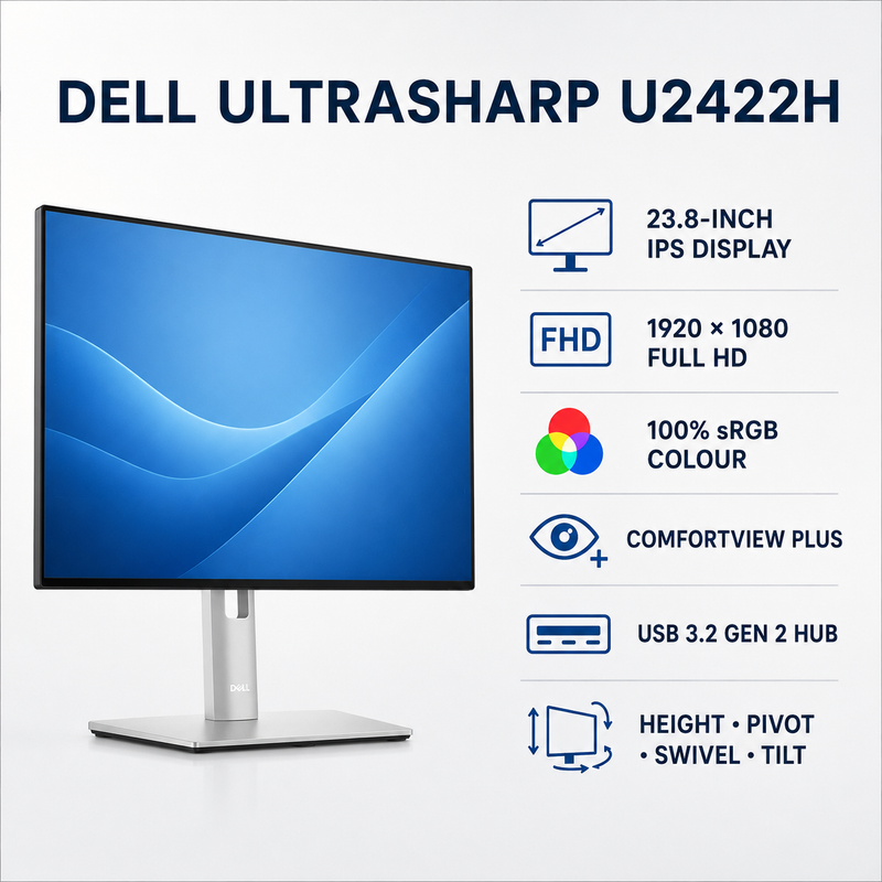 Refurbished Dell UltraSharp U2422H 24