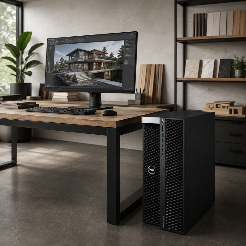 Refurbished Dell Precision 5820 XL Tower – Xeon W-2123 3.60GHz – Radeon Pro WX 5100 8GB GDDR5 – 19″ Monitor Bundle