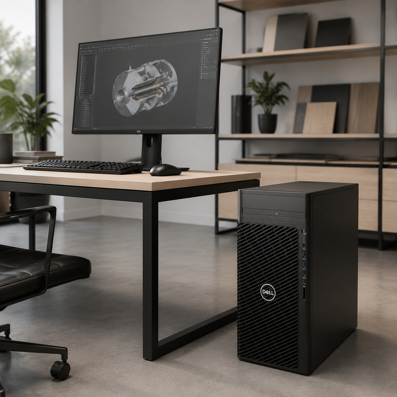 Refurbished Dell Precision 3660 Tower – Core i7 13th Gen – 16GB RAM – 512GB NVMe SSD – NVIDIA T1000 4GB GDDR6 – 19″ Monitor Bundle