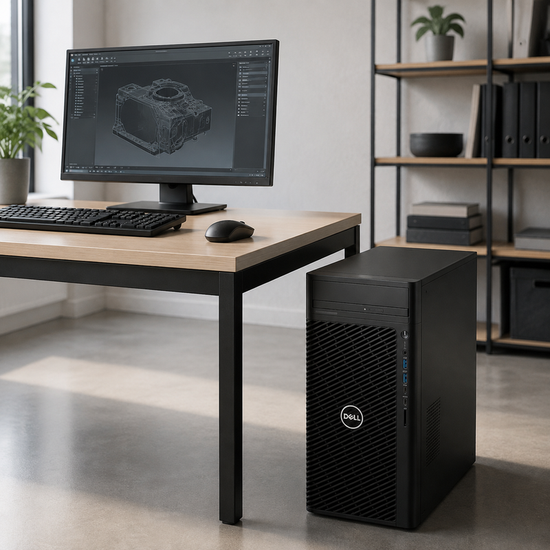 Refurbished Dell Precision 3660 Tower – Core i3-13100 – 16GB RAM – 512GB Storage – NVIDIA T1000 4GB GDDR6 – 19″ Monitor Bundle