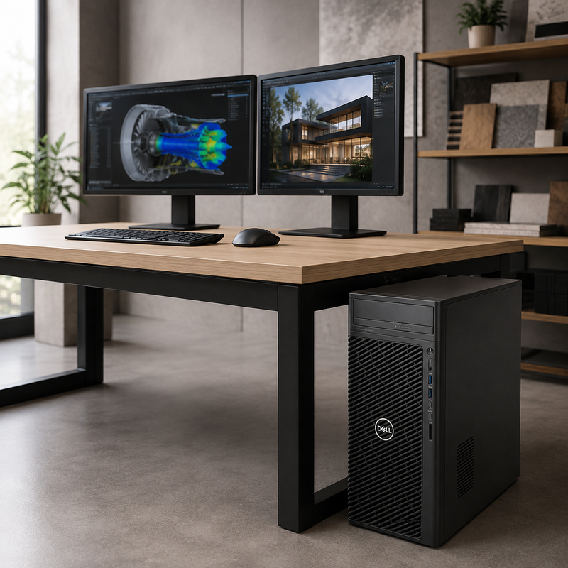 Refurbished Dell Precision 3660 Tower – Core i9 13th Gen – 128GB RAM – Dual 1TB NVMe SSD – RTX A2000 12GB GDDR6 – 19″ Monitor Bundle