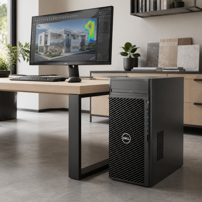 Refurbished Dell Precision 3660 Tower – Core i7 14th Gen – 64GB RAM – 512GB NVMe SSD – NVIDIA RTX 4000 Ada 20GB GDDR6 – 19″ Monitor Bundle