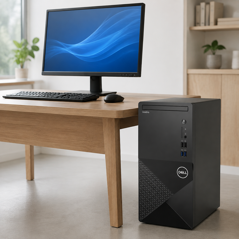 Refurbished Dell Vostro 3910 Tower – Core i3 12th Gen – 8GB RAM – 256GB SSD – 19″ Monitor Bundle
