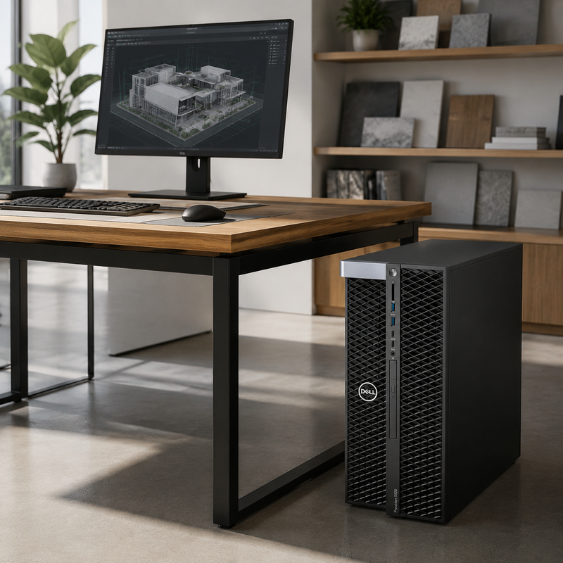 Refurbished Dell Precision 5820 Tower – Intel Core i9-10900X 3.70GHz – 32GB RAM – 512GB Storage – NVIDIA RTX A4000 16GB GDDR6 – 19″ Monitor Bundle