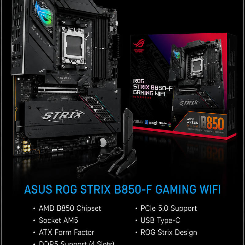 Enthusiast Line (Next Gen) Upgrade kit Ryzen 9 9950x,32gb DDR5, ASUS ROG B860-F,ASUS ROG-STRIX-LC-III-360