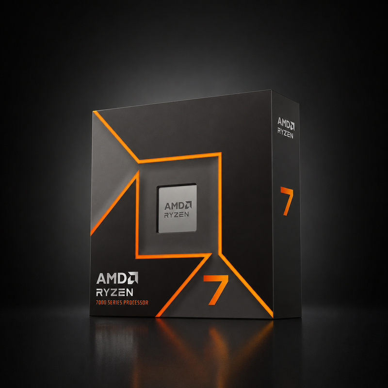 4k All Black Gaming PC [No RGB]AMD Ryzen 7 9700X Gaming Desktop PC | XFX Radeon RX 9060 OC | 16GB DDR5 | 1TB SSD | Windows 11 Home