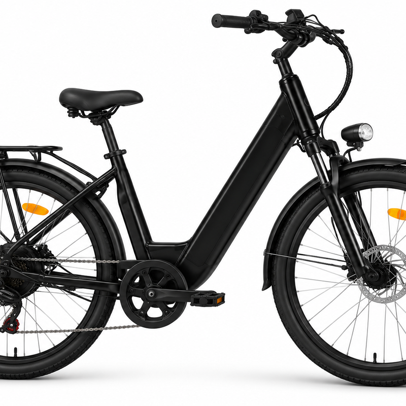 P5 Electric City Bicycle – 7-Speed Step-Through Frame