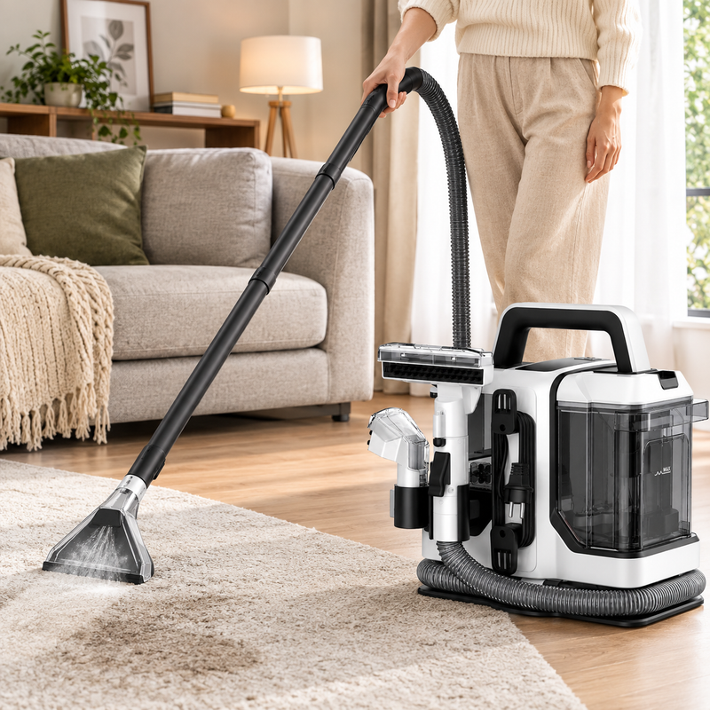 Portable 450W Carpet Cleaner Machine – White