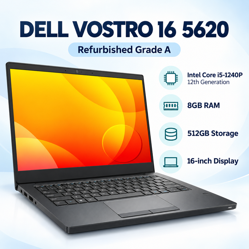 Refurbished Dell Vostro 16 5620 Core i5 12th Gen 8GB RAM 512GB – Grade A