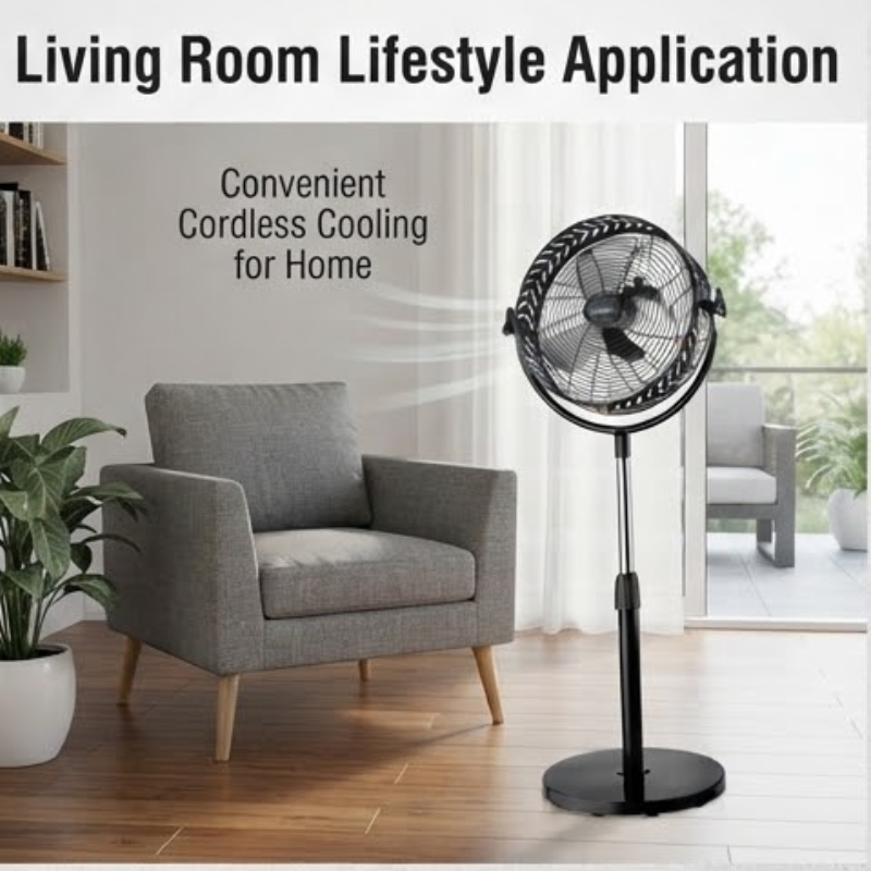 30cm Rechargeable Pedestal Fan SPRF16