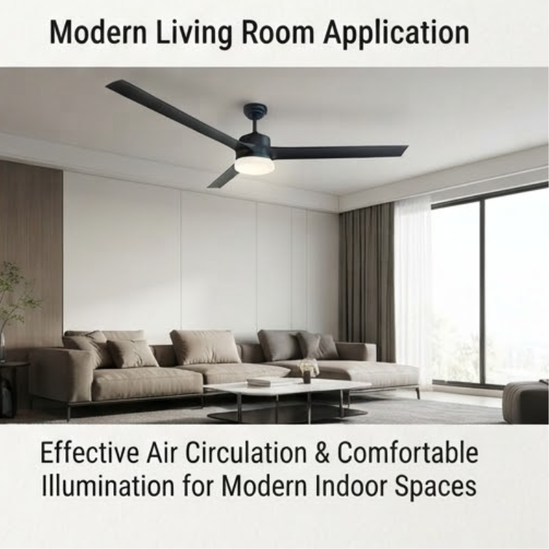 60-Inch 29W Ceiling Fan with 18W LED Light