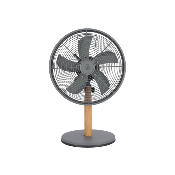 30cm Slate Grey Metal Desk Fan SDF30G