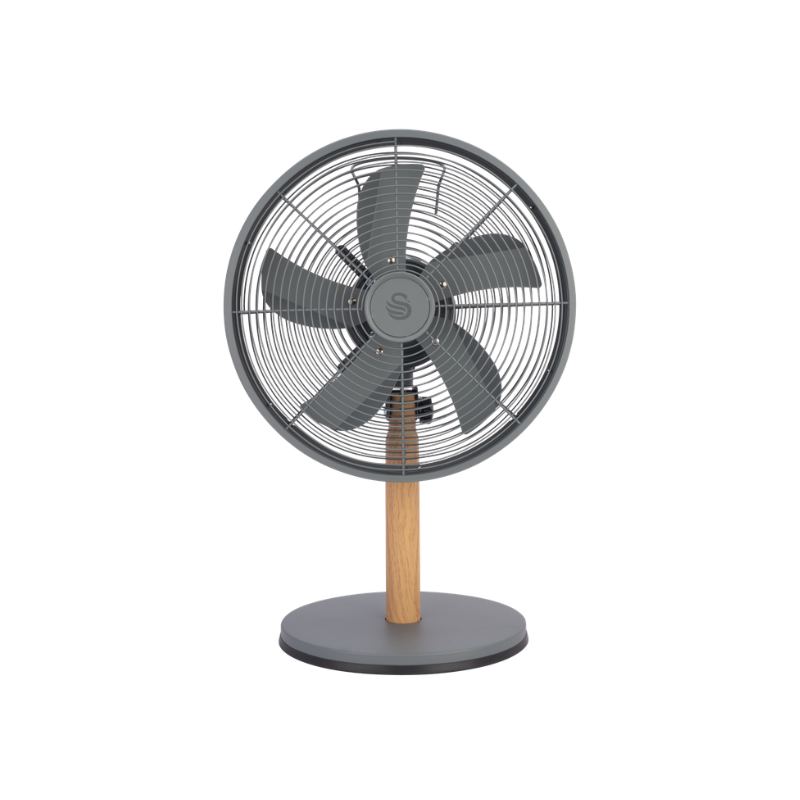 30cm Slate Grey Metal Desk Fan SDF30G