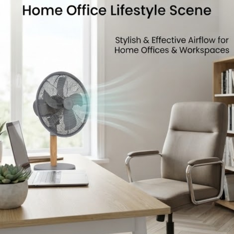 30cm Slate Grey Metal Desk Fan SDF30G