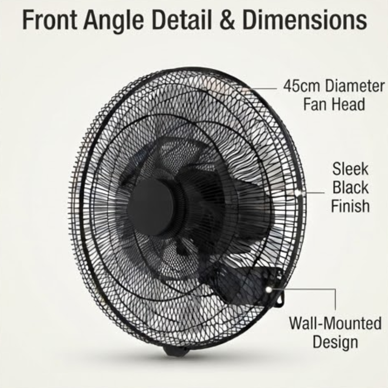 45cm 75W BLDC Wall Mounted Fan with Remote