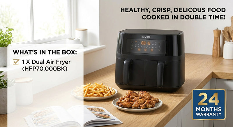 Kenwood 8L Dual Air Fryer HFP70.000BK