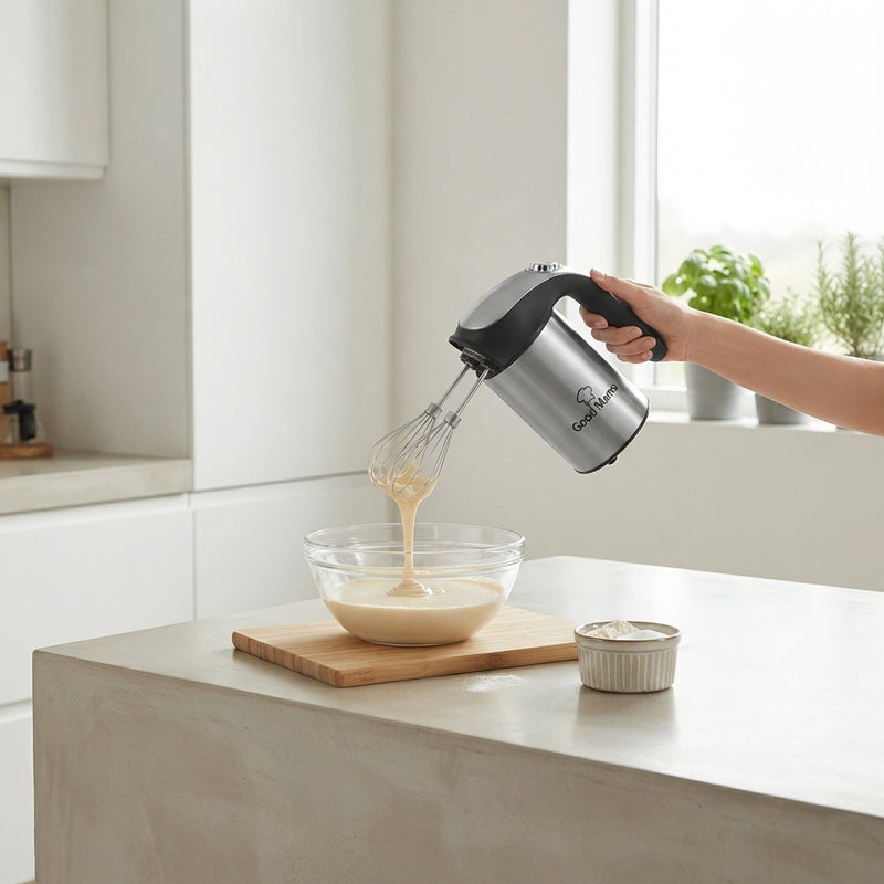 Good Mama GES-B4 Electric Hand Mixer R127 with Stainless Steel Beaters & Dough Hooks