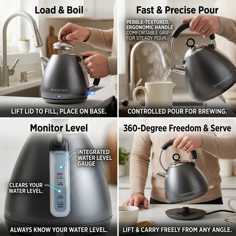 Bossanova 1.7L Graphite 360° Kettle
