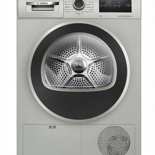 Bosch Serie 4 8kg Condenser Tumble Dryer – Silver Inox