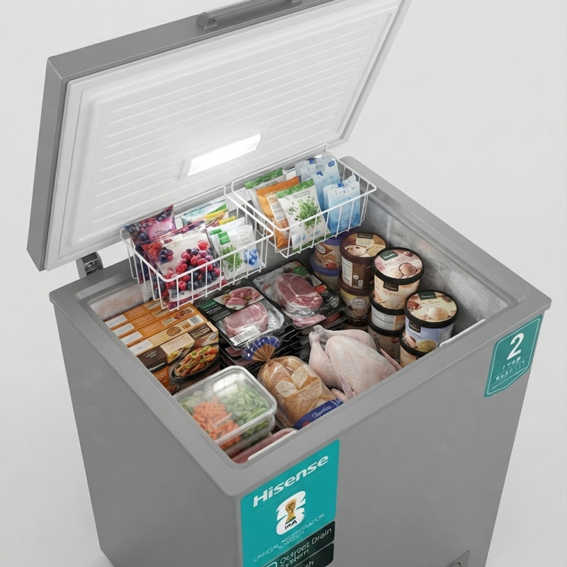 Hisense 95L Chest Freezer H125CFS | Metallic Silver | Multi-Mode Function