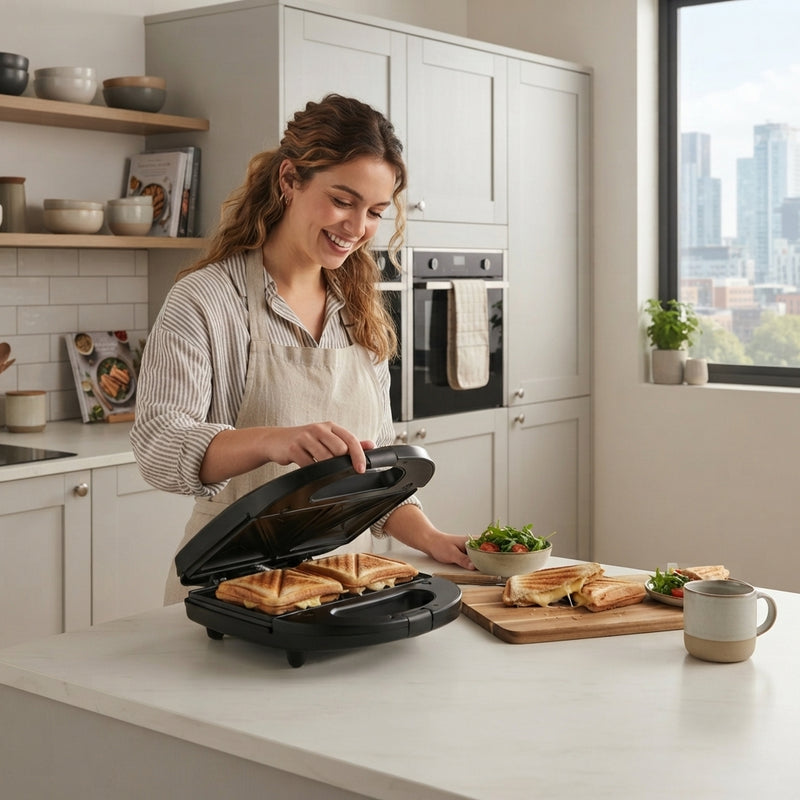 Good Mama GES-E2 Sandwich Maker – Electric Sandwich Toaster & Grill for Home and Office