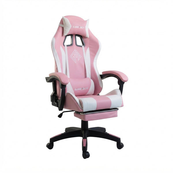 GameTech YT-055 Gaming Chair – Pink & White